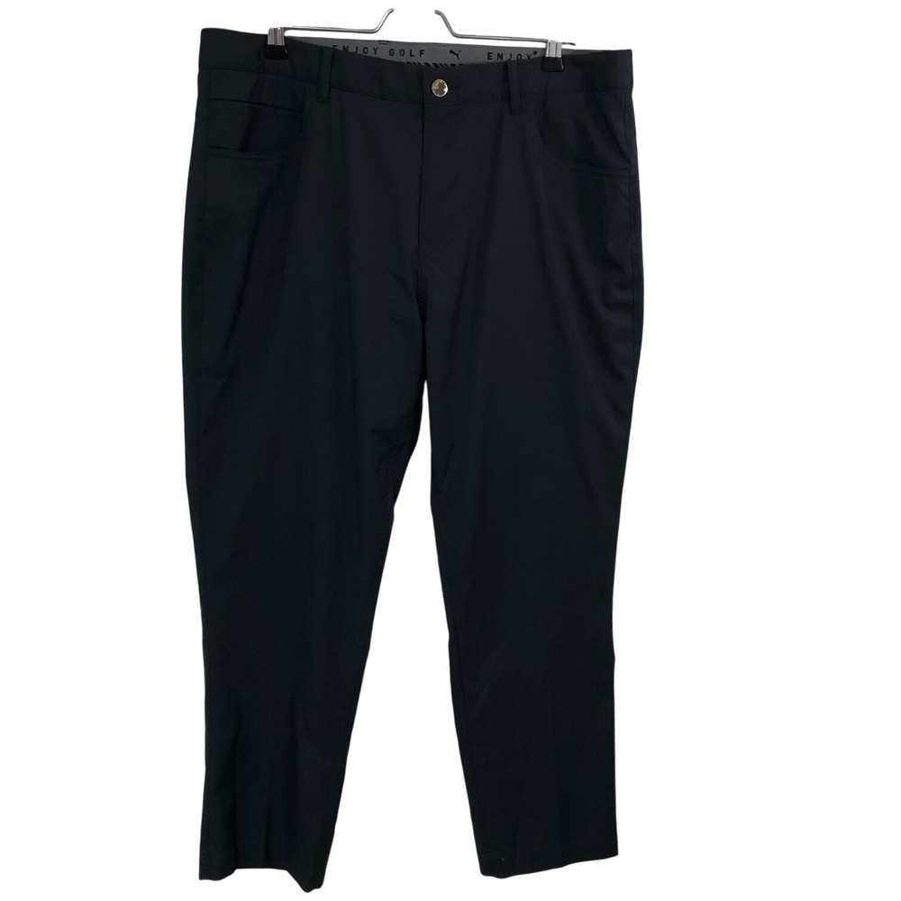 Puma Dealer Tailored Golf Pants Performance UPF Gorpcore Preppy Gray SZ 36x27.5